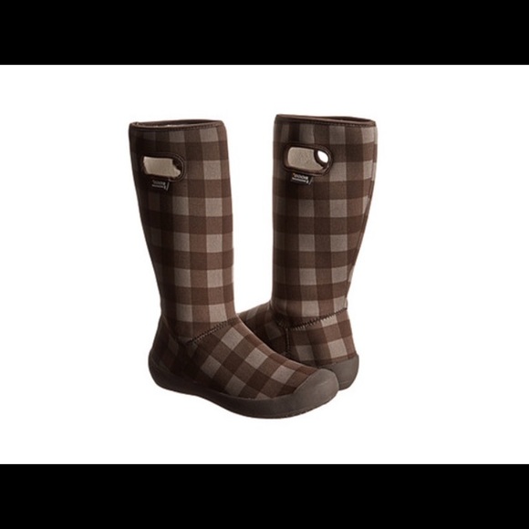 plaid bogs